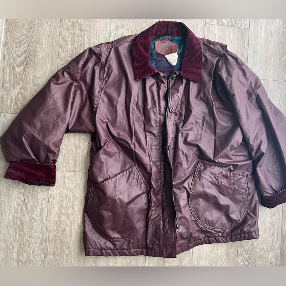 Woolrich Burgundy Barn / Chore Jacket with Corduroy Details